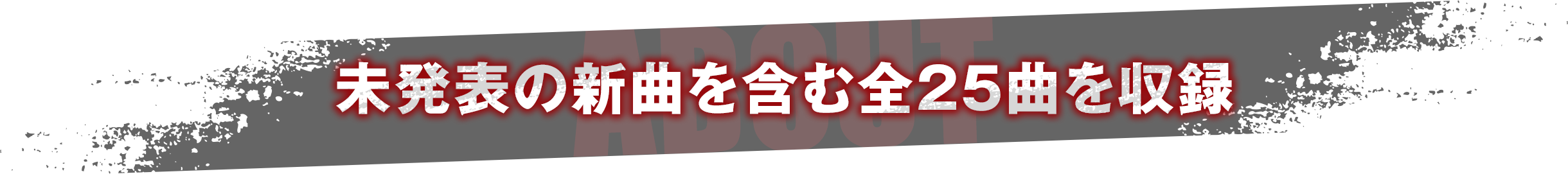 未発表の新曲含む全25曲収録